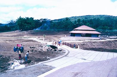 laying out the gardens