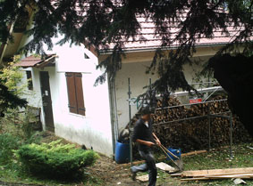 finishing the roof tiles