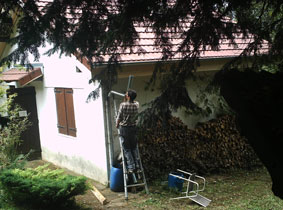 installing the new gutters