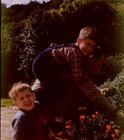 Me, Keith, Uncle Greg at Inverness, April 1947