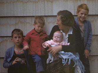 four boys, October 1948