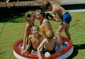 Pool in garden, Palo Alto, Sept.1952