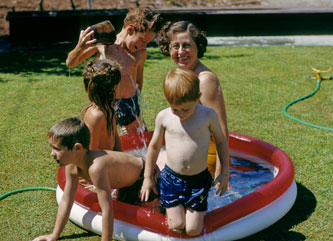 Pool in garden, Palo Alto, Sept.1952