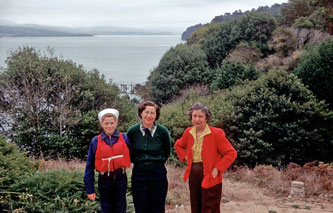 Me, mother, Maymay, Inverness 1955