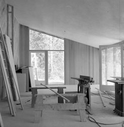 Pebble Beach house under construction March 1956