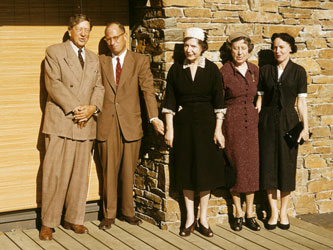 Maymay, Uncle Greg and Teresa, Great Aunt Helen and Uncle Percy, Dec.1956