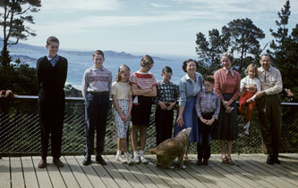 with DuPrau family March 1957