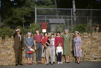 Pebble Beach with Robison family, April1959