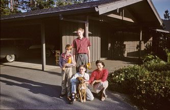 Pebble Beach with new dog Becky April1959