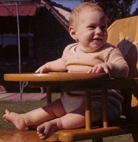 Arthur in high chair