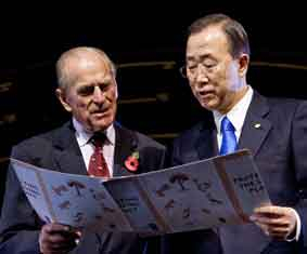 Prince Phillip, Ban Ki-Moon