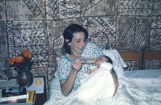 Martine and daughter 7 August 1976
