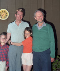 with Dad, Carmel 1987