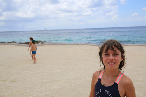 children on the beach