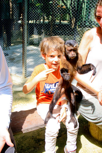 Luca and momkey
