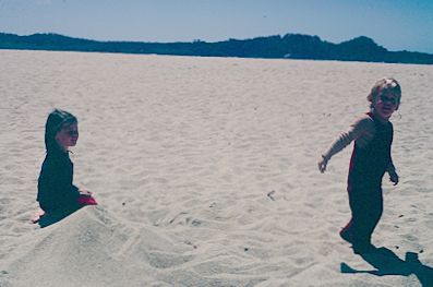 family on Carmel beach