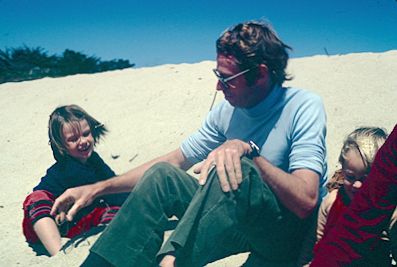 family on Carmel beach