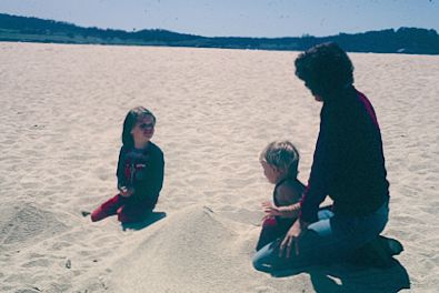 family on Carmel beach
