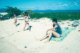 on the beach