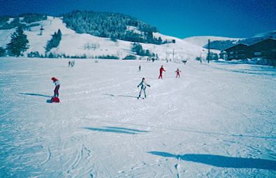 Alex skiing at Megève