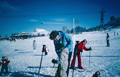 skiing at Megève