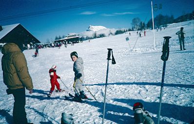 skiing at Megève