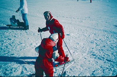 Agnès skiing at Megève