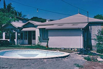 pool and bathroom