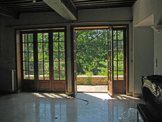 living room and terrace