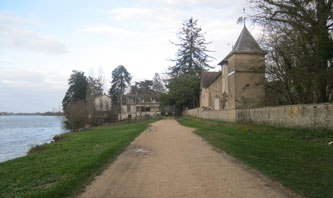 along the Saône River