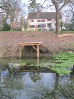 house from the pond