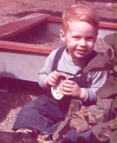 Arthur with abalone shell