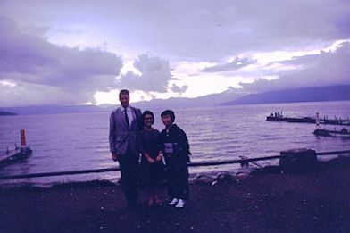 Arthur Dahl with Ito family at Lake Shikotsu