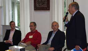 George Starcher and panel