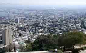 View of Haifa from terraces