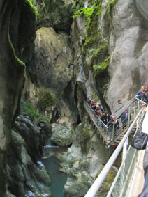 group on walkway