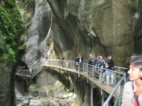 group on walkway