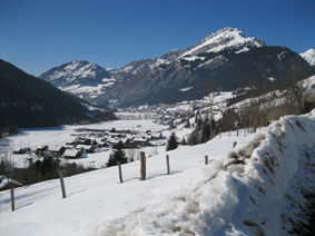 view down the valley