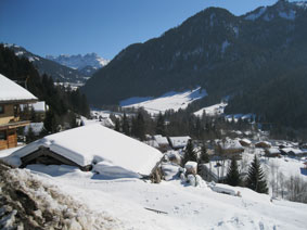 view up the valley