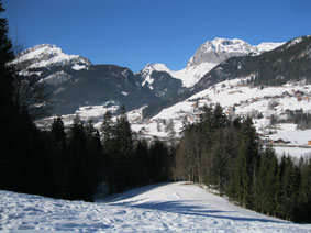 view across the valley