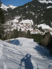 looking down to the valley