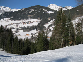 view across the valley