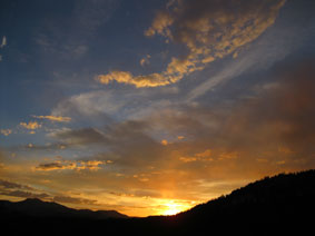 sunset from Lambert Dome