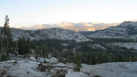 sunset from near May Lake