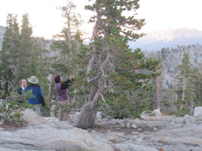 watching sunset from near May Lake