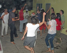 dancing to drums