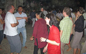 dancing to drums