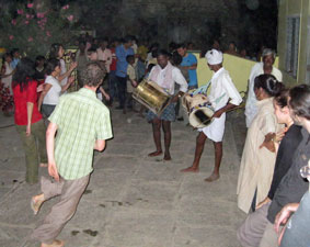 dancing to drums