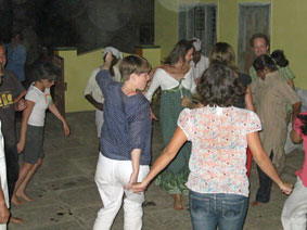 dancing to drums
