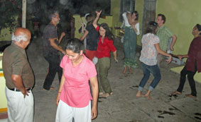 dancing to drums